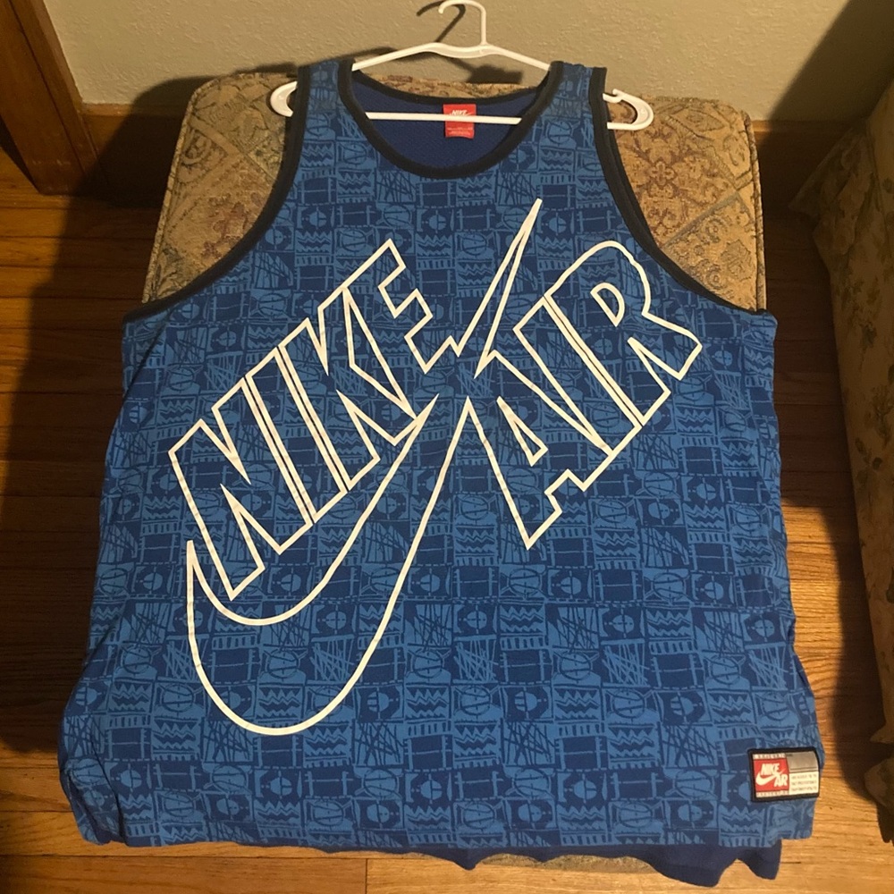 2000’s Nike Air All Over Print Tank Top Blue Shirt Official Athletics Size 3XL